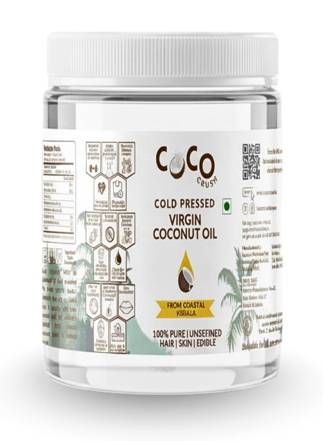 COCO CRUSH 100% Organic Virgin Coconut Oil Jar for Pets | for Dogs & Cats of All Breeds & Sizes | All-Natural, Cold-Pressed, & Safe | Healthy Skin, Digestive Health, & Energy (200ML) - Image 1